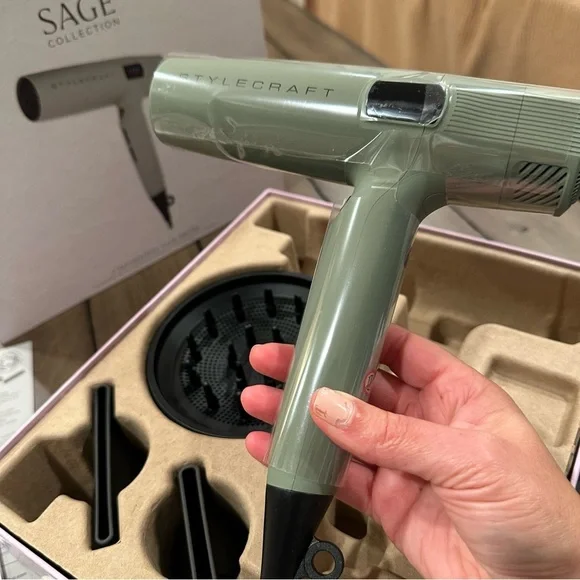 NEW StyleCraft Sage Collection Hair Dryer Brushless Motor with attachments #TA2 - Picture 9 of 11
